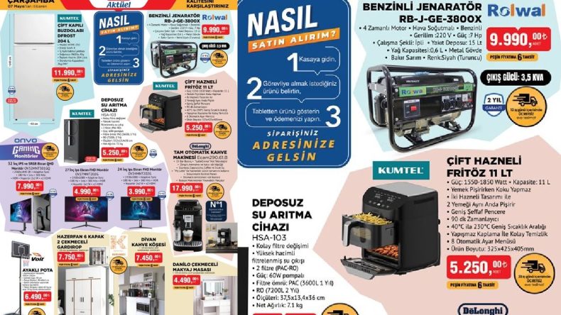 BİM Aktüel 7 Mayıs Kataloğu: Uygun Fiyatlı Jeneratör, Monitör ve Kahve Makinesi Geliyor