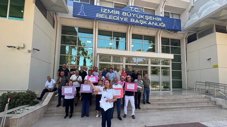 İzmir Büyükşehir’den Kıdem Tazminatlarını Alamayan Emekli İşçiler Tepki Gösterdi