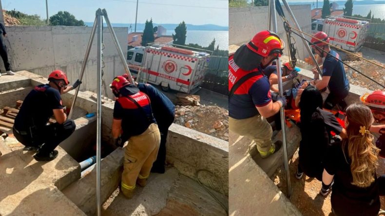 İzmir’de Yaşlı Bir Kadın Kuyuya Düştü