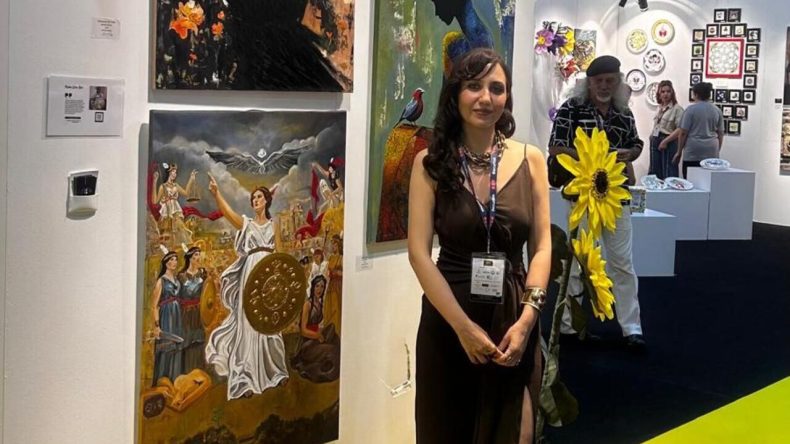 Sanat Fuarında Renkli Dokunuşlar: Gökçenur Öztürk İlgi Odağı Oldu