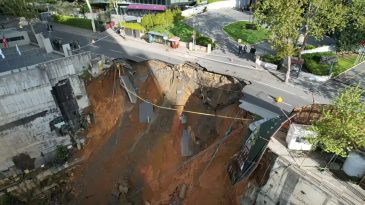 Sarıyer’de Yol Çöktü, Doğalgaz Patlaması Meydana Geldi