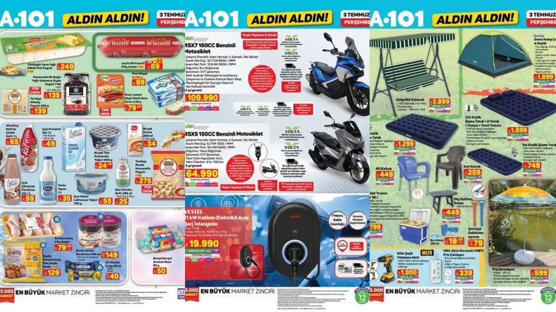 A101 3 Temmuz Kataloğu Yayınlandı: Geniş Ürün Yelpazesi ve İndirimler