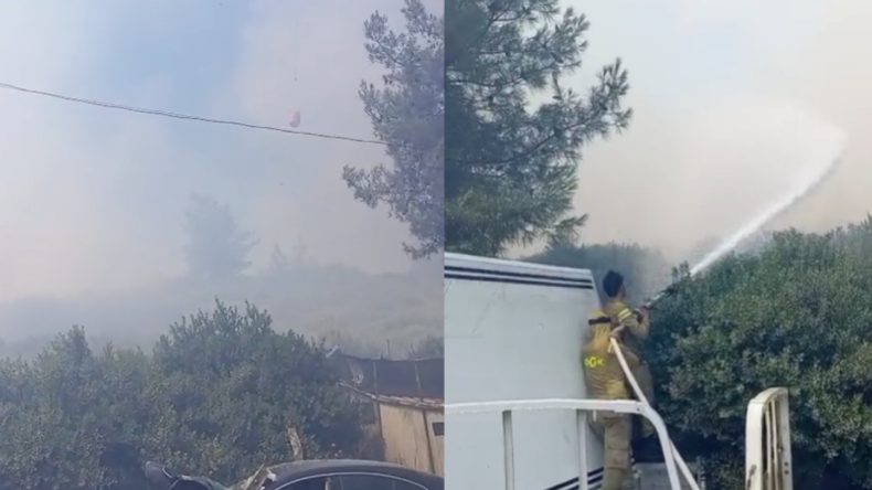 İzmir'de Bir Yangın Daha! Çöplükten Ormana Sıçradı!