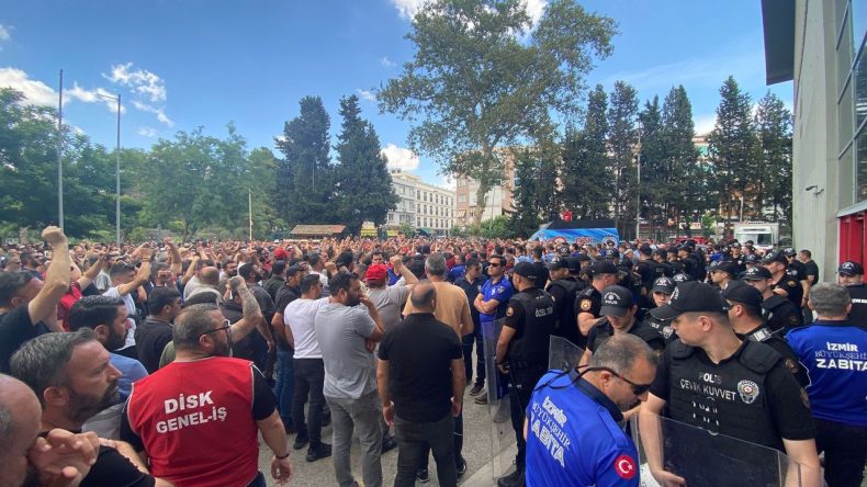İzmir’de Grev Devam Ediyor | DİSK’ten Büyükşehir’e Sert Uyarı: Karşılık Vermek Zorundayız!