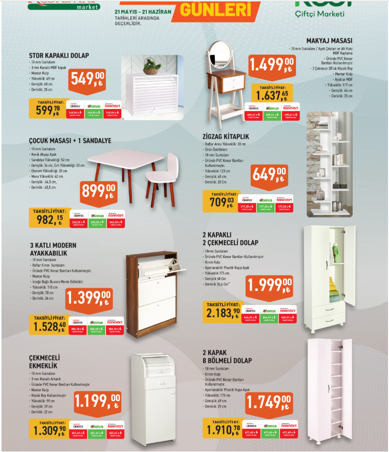 Tarım Kredi Kooperatif Market İndirimli Ev Eşyaları