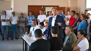 Başkan Eşki'den alevlerle savaşan yiğitlere teşekk&uuml;r ziyareti