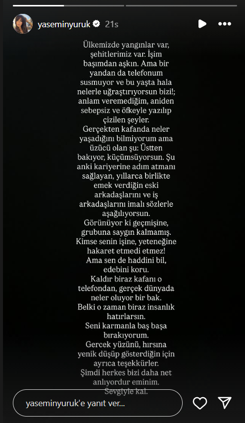 Yasemin Yörük Açıklama
