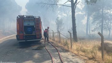 İzmir&rsquo;de Yangın Alarmı: &Ccedil;evre K&ouml;yl&uuml;ler Seferber Oldu!