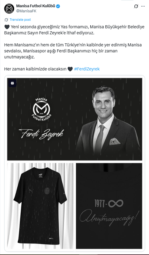 Manisa FK Yas Forması