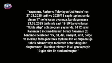 S&ouml;zc&uuml; TV Ekranı Kapatıldı!