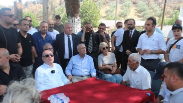 &Uuml;mit &Ouml;zdağ, &Ouml;demiş&rsquo;teki Yangın B&ouml;lgesini İnceledi