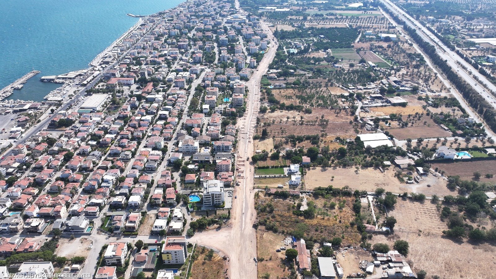 Güzelbahçe'deki yol projesi