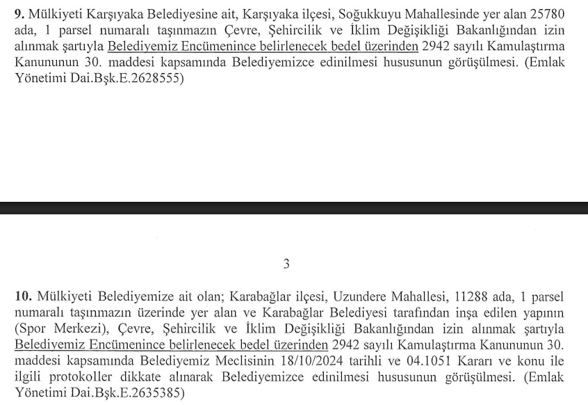 Kamulaştırma Hatırlatması