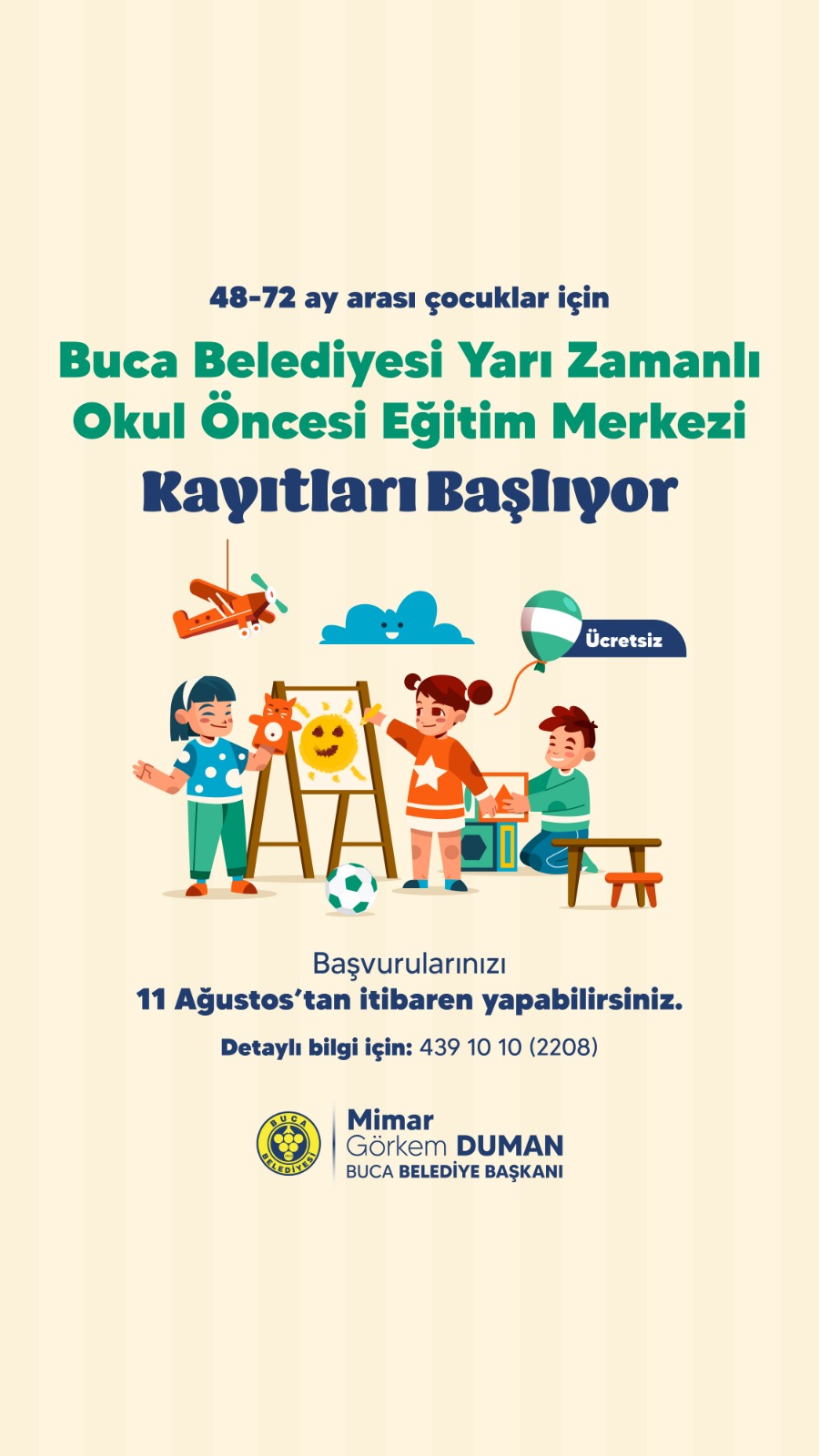 Buca’da miniklere ücretsiz eğitim