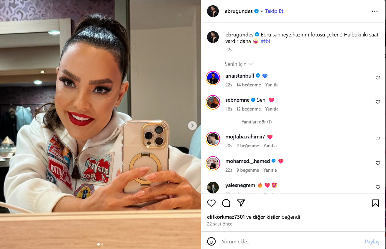 Ebru Gündeş'in yeni kaş stili
