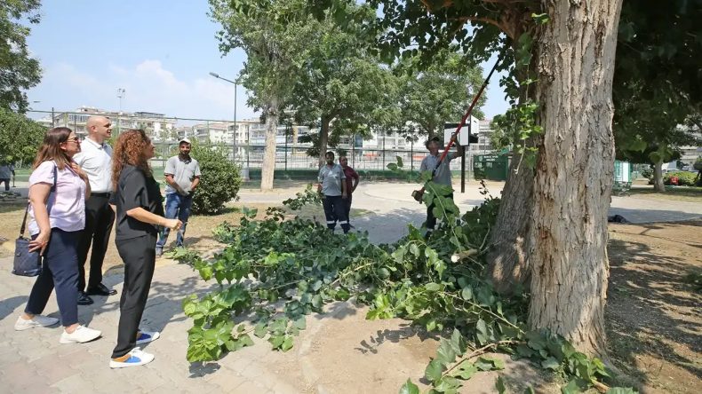 Karşıyaka'da Parklarda Yenileme Çalışmaları Devam Ediyor