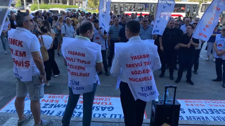 Konak'ta Belediye Çalışanları İş Bıraktı: Kimse Emekçiyi Silkeleyemez