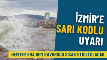 Meteoroloji'den İzmir İçin Sarı Kodlu Uyarı: Fırtına ve Kavurucu Sıcaklık Bekleniyor