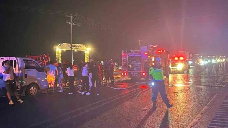 Çanakkale-İzmir kara yolunda feci kaza: 1 ölü, 2 ağır yaralı