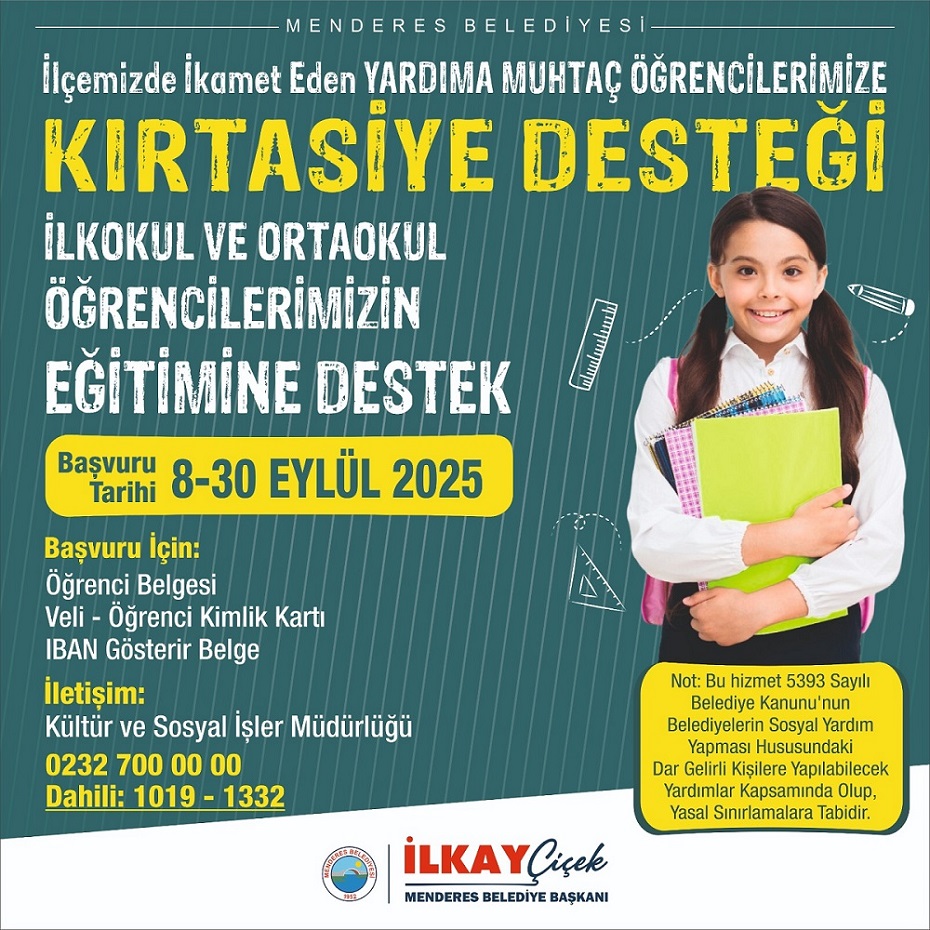 Menderes Belediyesi Eğitim Desteği