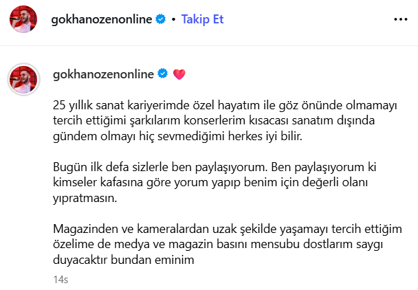 Gökhan Özen Sevgilisi ile