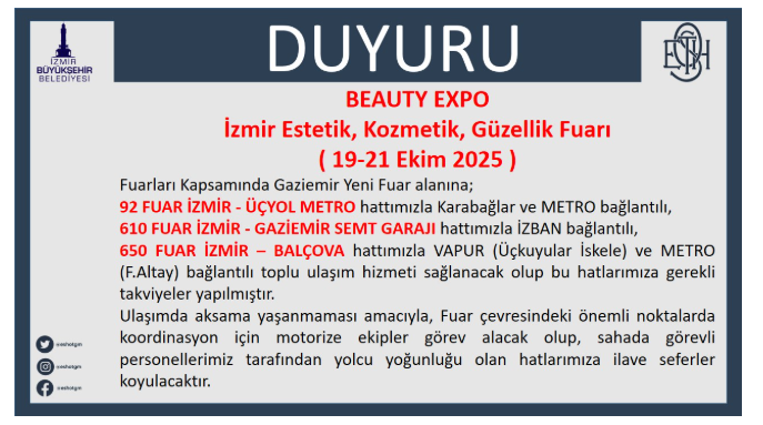 ESHOT Duyuru