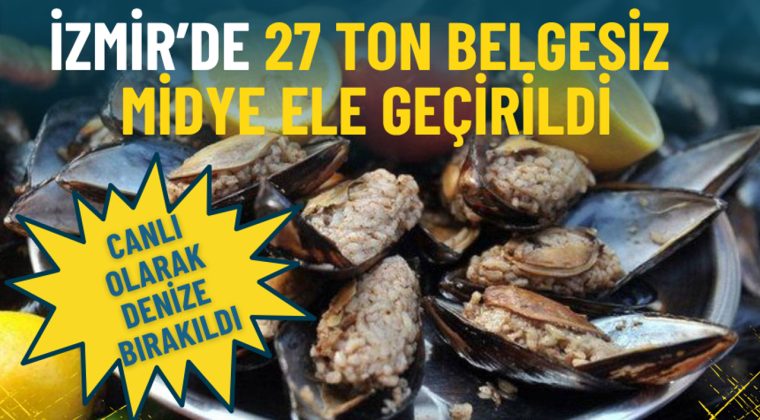 İzmir'de 27 Ton Belgesiz Midye Ele Geçirildi: Canlı Olarak Denize Bırakıldı