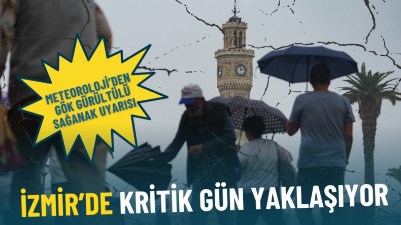 İzmir'de Kritik Gün Geliyor: Meteoroloji'den Gök Gürültülü Sağanak Uyarısı