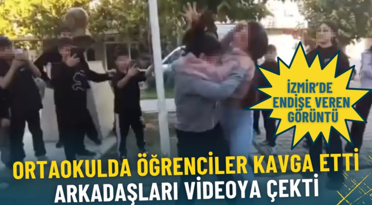 İzmir’de Endişe Veren Olay: Ortaokulda Kavga, Öğrenciler Yalnızca Video Çekti