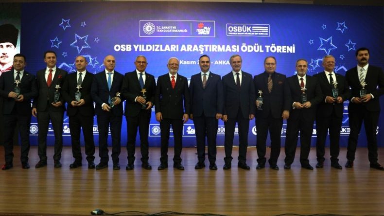 OSB Yıldızları Araştırması Ödülleri Sahiplerini Buldu: İzmir Atatürk OSB Türkiye 4’üncüsü Oldu