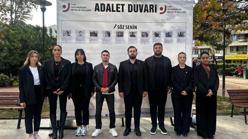 Seferihisar Gençlik Kolları’ndan Öğretmenler için Adalet Duvarı!