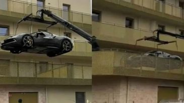 Bunu da Gördük! Ferrari'sini Balkona Park Etti