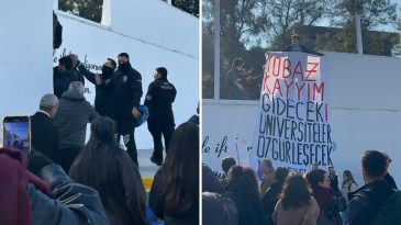 Ege &Uuml;niversitesi'nde 'tarikat&ccedil;ı rekt&ouml;r' protestosu!