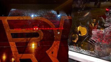 Galatasaray Otob&uuml;s&uuml;ne Taşlı Saldırı