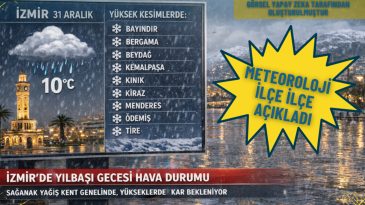 İzmir&rsquo;de 2025'in Son G&uuml;n&uuml; Yağışlı Ge&ccedil;ecek: 9 İl&ccedil;ede Kar Bekleniyor