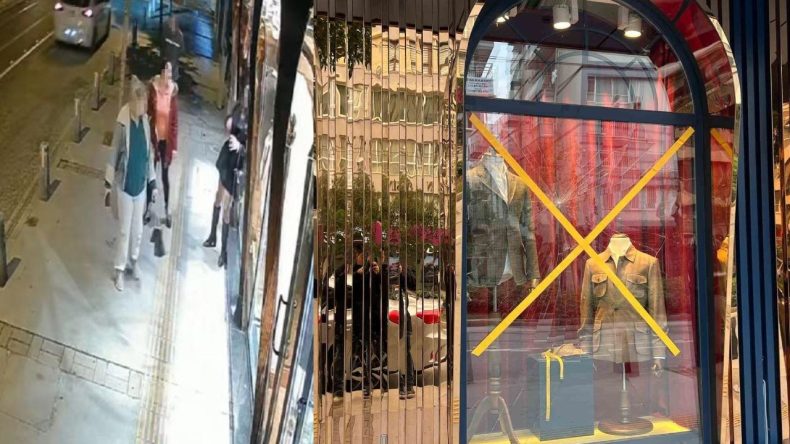 İzmir&rsquo;de İlgin&ccedil; Olay: Konak&rsquo;ta Vitrin Camını Kafasıyla Kırdı, Ertesi G&uuml;n &Ouml;z&uuml;r Diledi