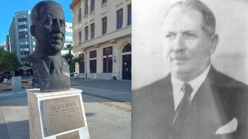 İzmir&rsquo;e Damga Vuran Valinin Heykeli Bakımsız Haliyle Dikkat &Ccedil;ekiyor
