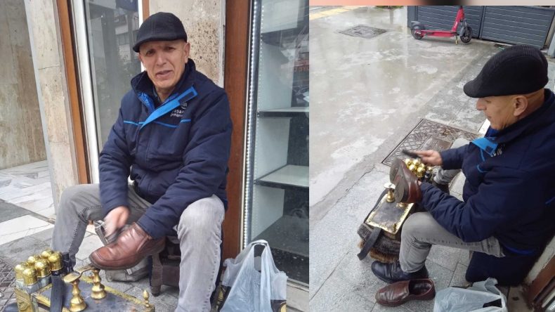 36 Yıldır İzmir Sokaklarında: Telefonla Çalışan İlk Ayakkabı Boyacısı