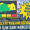 İ&ccedil;işleri Bakanlığı&rsquo;ndan İzmir i&ccedil;in sarı kodlu uyarı: Yarın bu risklere hazırlıklı olun