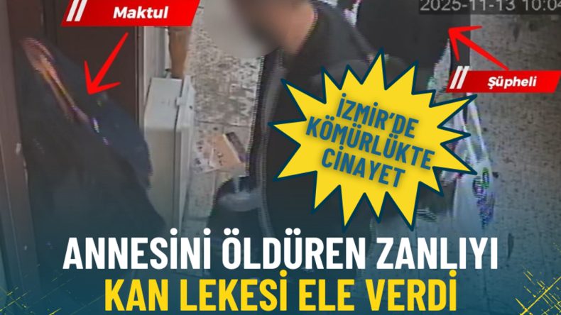 İzmir'de K&ouml;m&uuml;rl&uuml;kte Cinayet: Annesini &Ouml;ld&uuml;ren Zanlıyı Kan Lekesi Ele Verdi
