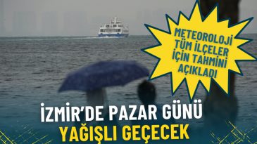 İzmir'de Pazar G&uuml;n&uuml; Yağışlı Ge&ccedil;ecek: Meteoroloji T&uuml;m İl&ccedil;eler i&ccedil;in Tahminleri A&ccedil;ıkladı
