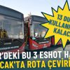 İzmir&rsquo;deki 3 ESHOT Hattı 21 Ocak'ta Rota Değiştiriyor: 13 Durak Kapatılacak