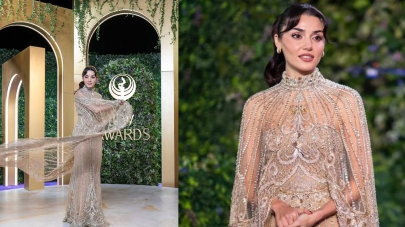 Joy Awards&rsquo;ta Hande Er&ccedil;el R&uuml;zg&acirc;rı: &Ouml;d&uuml;l T&ouml;reninde Arap&ccedil;a Konuştu