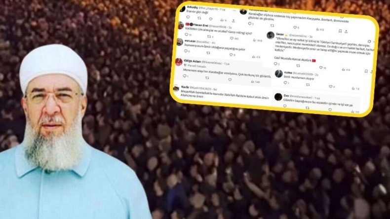 Menzil şeyhi İzmir&rsquo;de: Sosyal medya g&ouml;r&uuml;nt&uuml;lerine tepki yağdı!