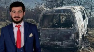 &Ouml;demiş&rsquo;te Yanmış Ara&ccedil;ta &Ouml;l&uuml; Bulunan Kişi Son Yolculuğuna Uğurlandı