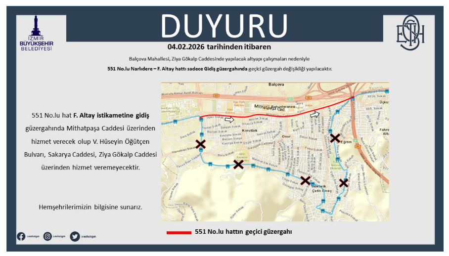 ESHOT Hattı Değişikliği