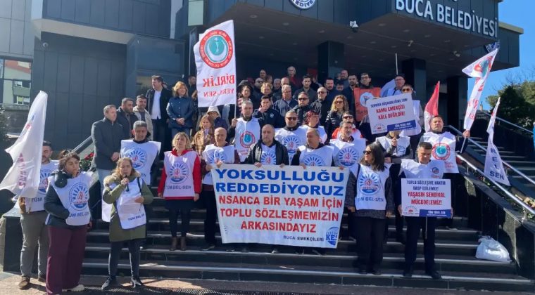 Buca Belediyesi Emek&ccedil;ilerinin Eylemi Devam Ediyor: Yoksulluğu Reddettik!