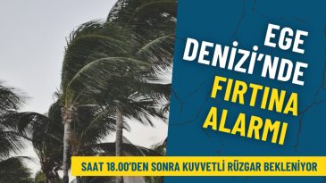 Ege Denizi&rsquo;nde Fırtına Uyarısı: İzmirliler Dikkat! Kuvvetli R&uuml;zgar Saat 18.00&rsquo;den İtibaren Başlıyor