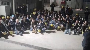 İzmir'de Madenciler Eyleme Gitti: &Uuml;retim Durduruldu