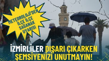 İzmirliler, Dışarı &Ccedil;ıkmadan &Ouml;nce Şemsiyelerinizi Unutmayın: Meteoroloji'den Sağanak Uyarısı